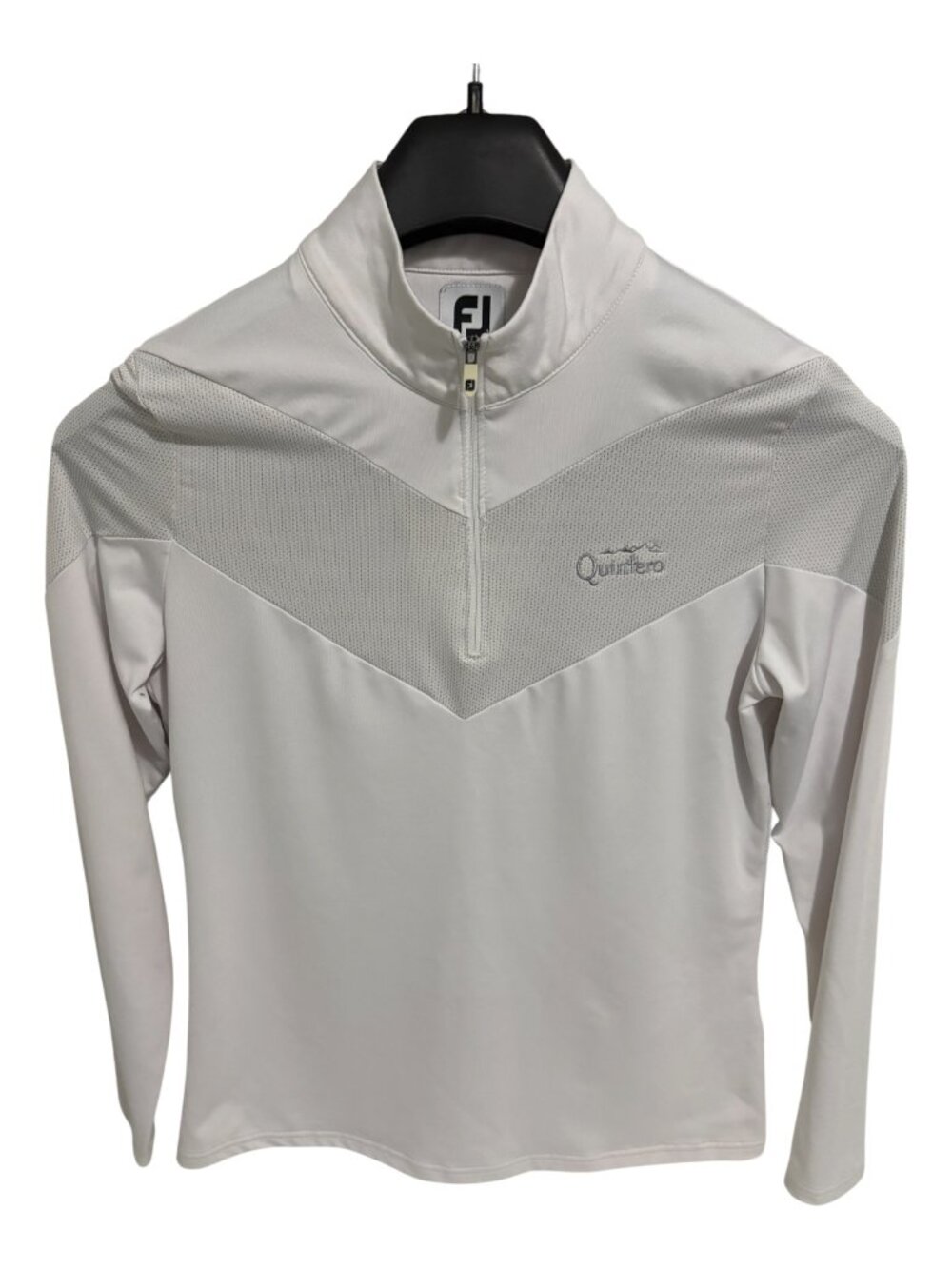 Footjoy 1/4 Zip Womens Pullover Shirt Size Medium Quintero CC White